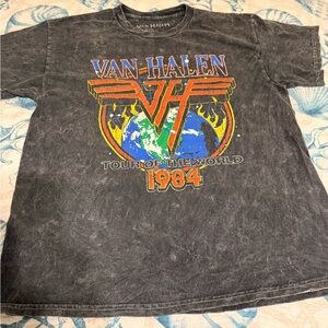 Van Halen Reprint 1984 Tour Band Tee T-Shirt - Mens Large